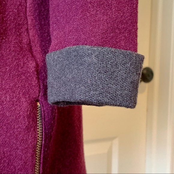 NANETTE LEPORE Wool Blend Contrasting Cuff Zippered Hem Sweater—SZ. Small - Picture 4 of 11